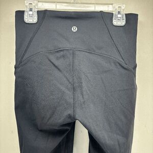 Lululemon Athletica Womens Black Nylon High-Rise Pull On Cropped Leggings Size 6